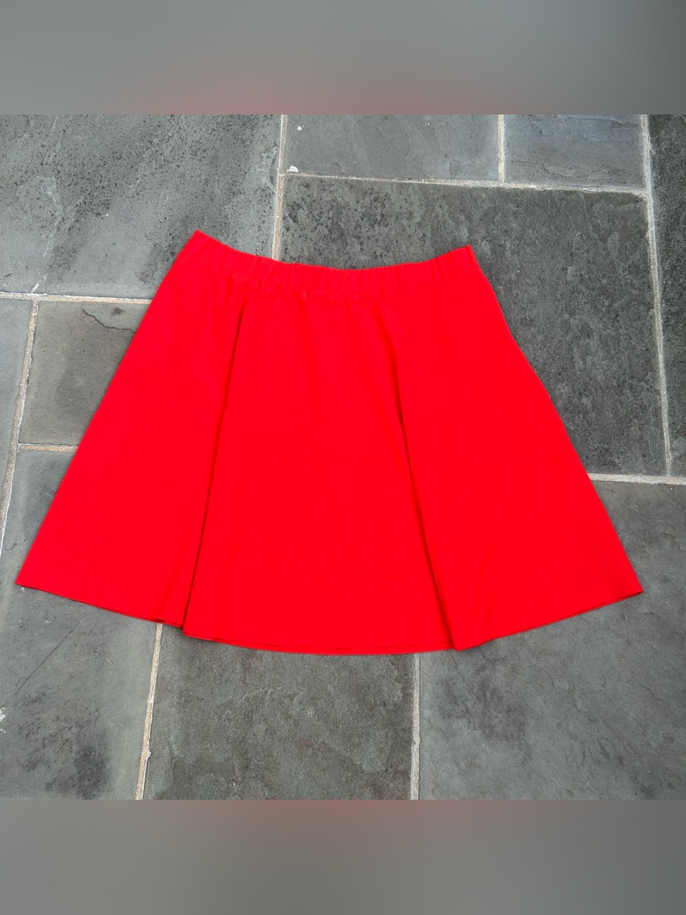 Lane Bryant A-Line Midi Skirt Size 24 Red Elastic Waist Flowy